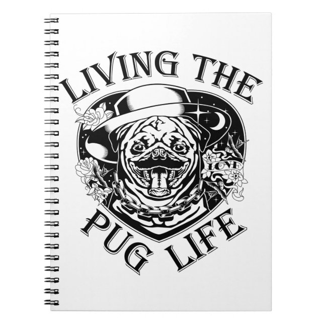Cuaderno Divertido Vivir La Vida De Pug (Frente)