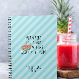 Cuaderno Divertido Watermelon Melonade Life Cita Nombre Blo