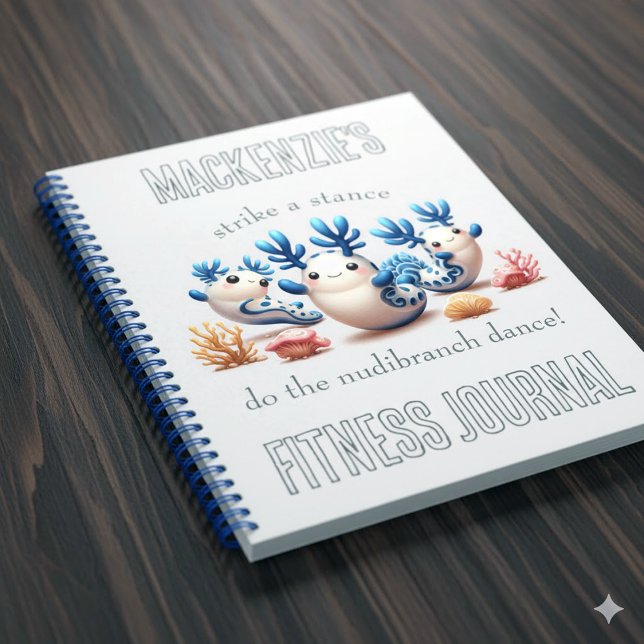 Cuaderno Divertido y colorido Nudibranchs Dance Fitness Jou (Colorful Dancing Nudibranchs Dance/Fitness Journal Cover Photo)