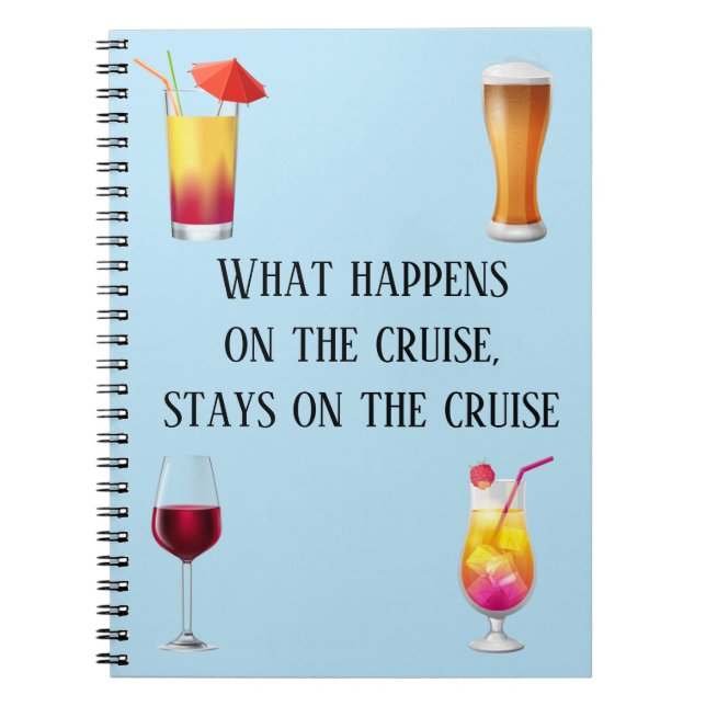 Cuaderno Divertidos cócteles para portátiles del Cruise Vac (Frente)