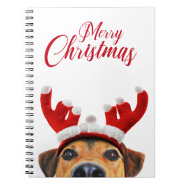 Cuaderno Divertidos Navidades Perro reno Antler Cabeza