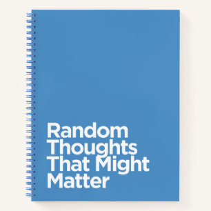 Cuaderno Divertidos pensamientos aleatorios azules que podr