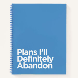Cuaderno Divertidos Planes Azules "Que Definitivamente Aban