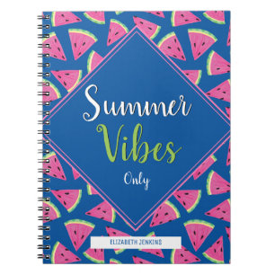 Cuaderno Diviértete Azul Rosa Tropical Sandía Vibraciones d