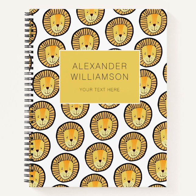 Cuaderno Diviértete con el patrón de león  (Anverso)