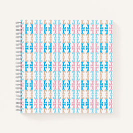 Cuaderno Diviértete con Monograma Colorido Rosa Azul Oro Am