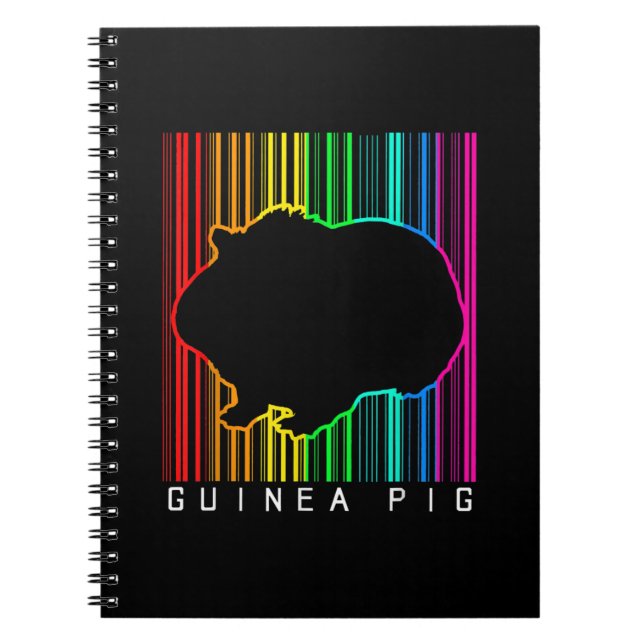 Cuaderno DJ Guinea Pig Techno Edm Animal Rave Star Rainbow (Frente)