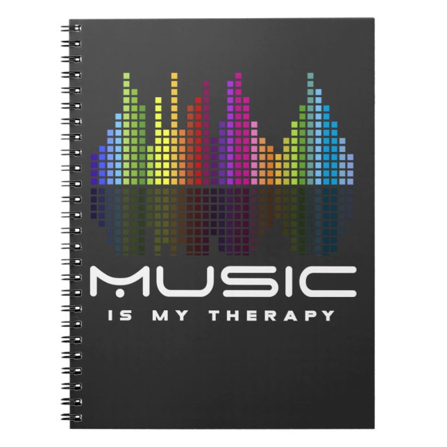 Cuaderno DJ Techno Therapy Music Equalizer edm Fiesta (Frente)