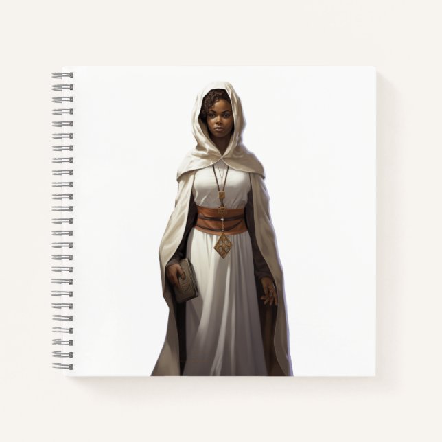 Cuaderno DnD: Clérigo femenino (Anverso)