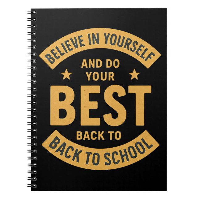 Cuaderno Do Your Best – Back to School Notebook (Frente)