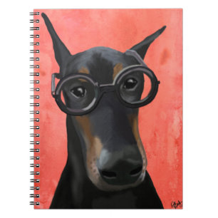 Cuaderno Doberman con gafas