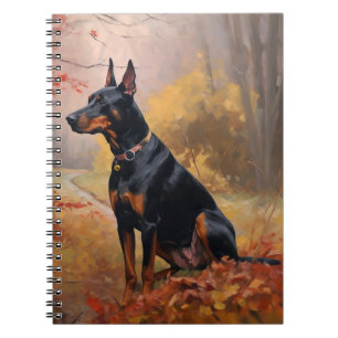 Cuaderno Doberman en otoño se inspira en las hojas