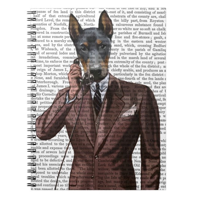 Cuaderno Doberman por teléfono (Frente)