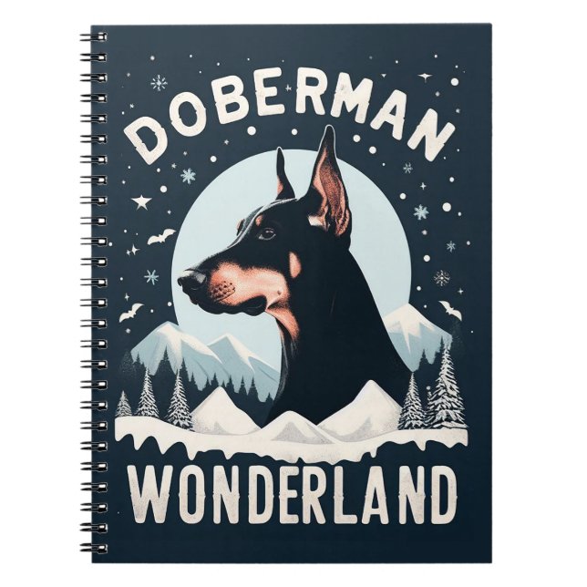 Cuaderno Doberman Wonderland - Típico de los amantes del pe (Frente)