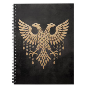 Cuaderno Doble Dorado Cuervo Mitología Nórdica Negro