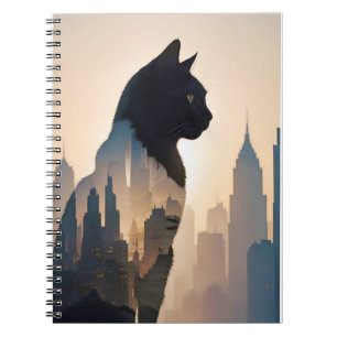 Cuaderno Doble exposición al gato Mascota doméstico Vida en