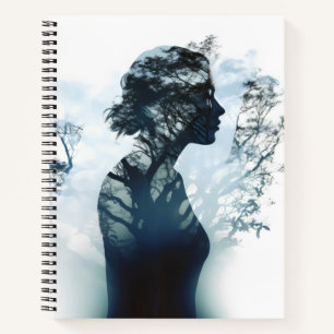 Cuaderno Doble exposición de Chica de árbol