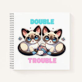 Cuaderno Doble gatito de problemas en portátil