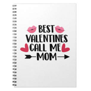 Cuaderno Doble regalo a mejor San Valentín me llama mamá