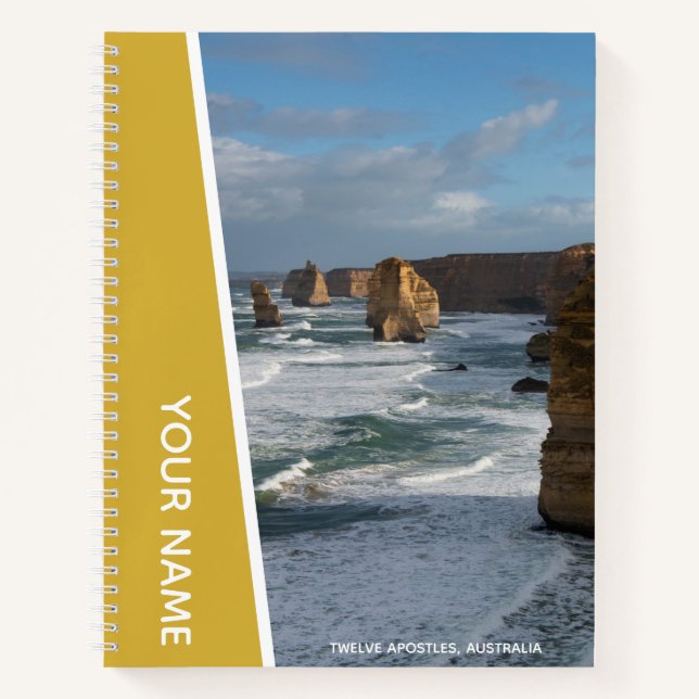 Cuaderno Doce Apóstoles Great Ocean Road, Gold (Anverso)