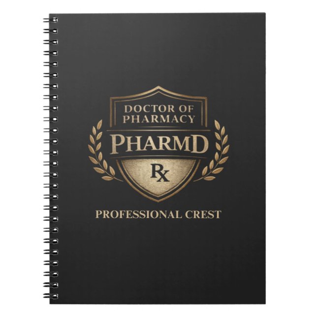 Cuaderno Doctor of Pharmacy Professional Crest (Frente)