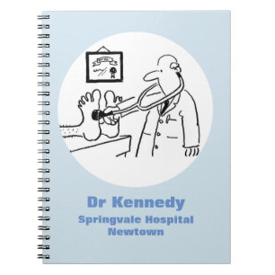 Cuaderno Doctor with Stethoscope Checking Feet