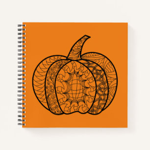 Cuaderno Dodles de Halloween calabazas de boho mandala de o
