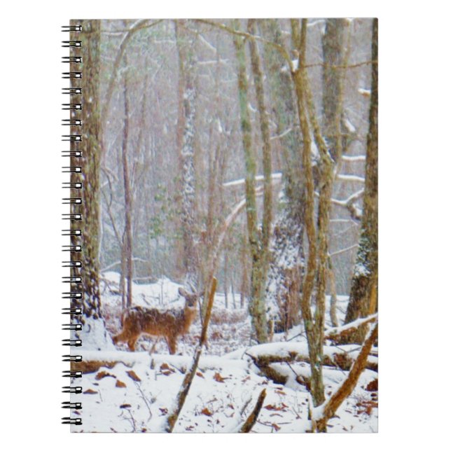 Cuaderno Doe in the snow, Deer in Lake Arrowhead (Frente)