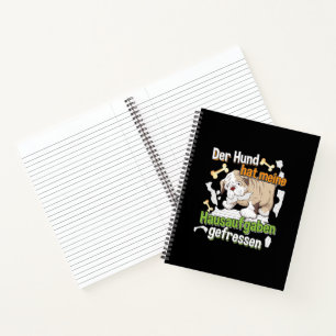 Cuaderno Dog Ate My Homework - Aprendiendo Cita Alemana