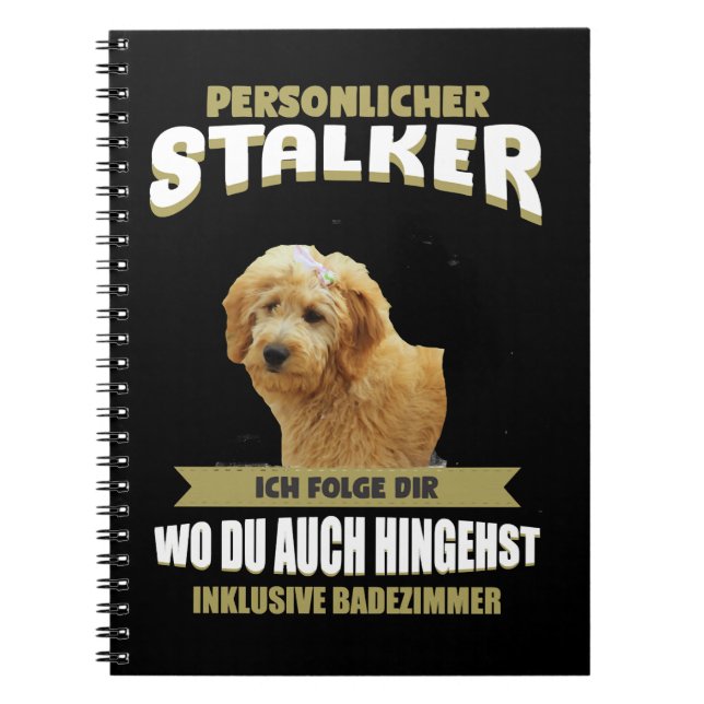Cuaderno Dog GoldendoodleGoldendoodle Perro mascota de cach (Frente)