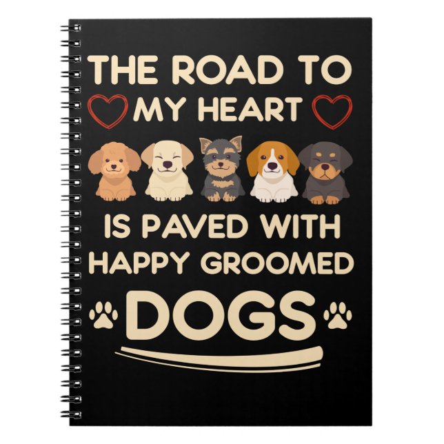 Cuaderno Dog Grooming Love Animal Dog Groomer (Frente)