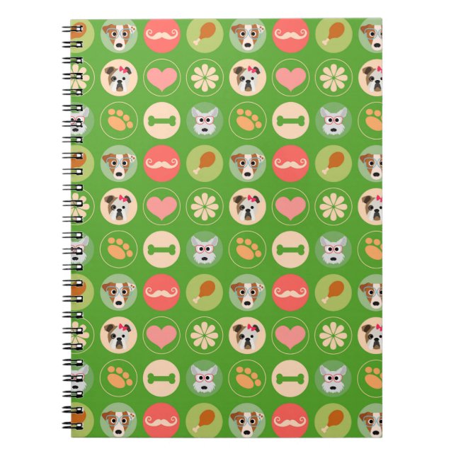 Cuaderno Dog Love on Green (Frente)
