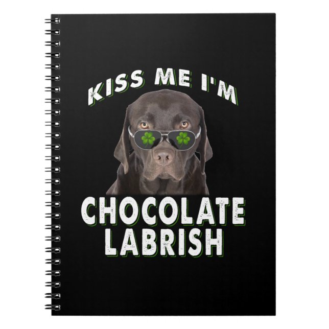 Cuaderno Dog Lover | Bésame soy Labrish de chocolate (Frente)