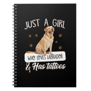 Cuaderno Dog Lover Sólo Un Chica que ama los tatuajes del
