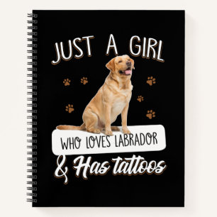 Cuaderno Dog Lover   Sólo Un Chica que ama los tatuajes del