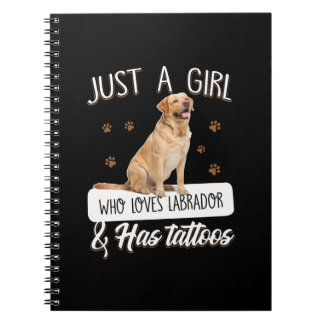 Cuaderno Dog Lover | Sólo Un Chica que ama los tatuajes del