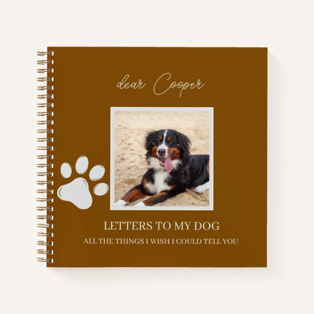 Cuaderno Dog Memorial Remembrance Pet Loss Grief Journal  (Anverso)