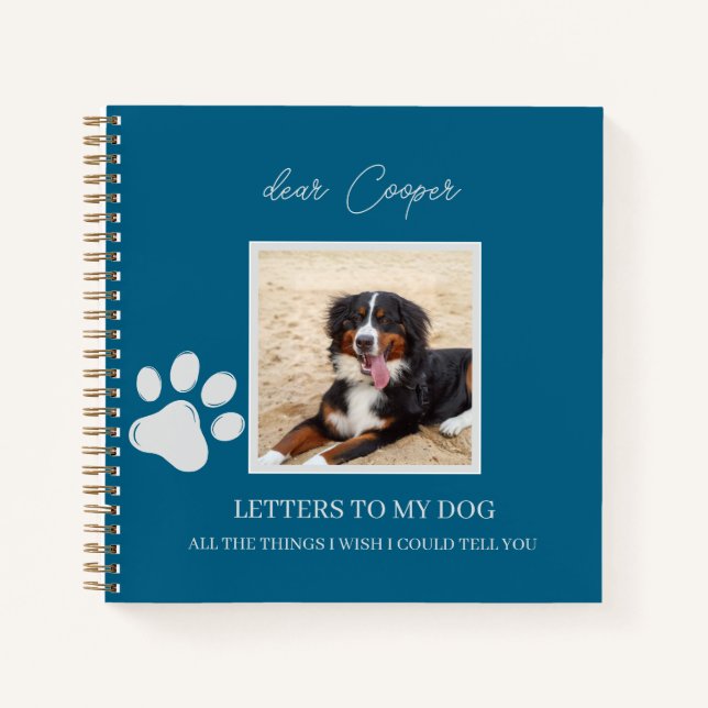 Cuaderno Dog Memorial Remembrance Pet Loss Grief Journal  (Anverso)