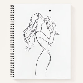 Cuaderno Dog Mom Journal Notebook Minimalist Pet Lover