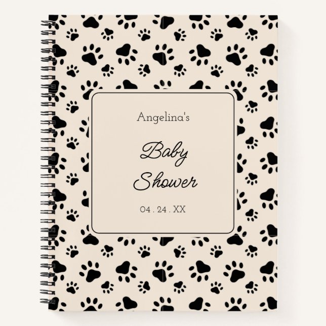 Cuaderno Dog Paw Baby Shower (Anverso)