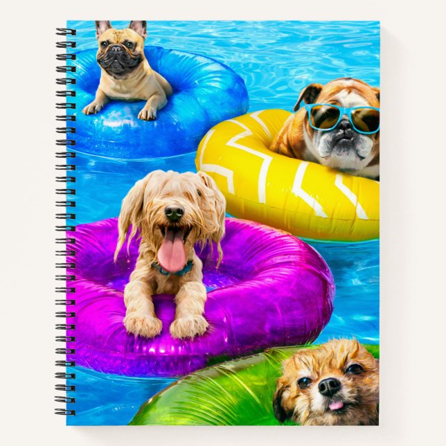 Cuaderno Dog Pool Party (Anverso)