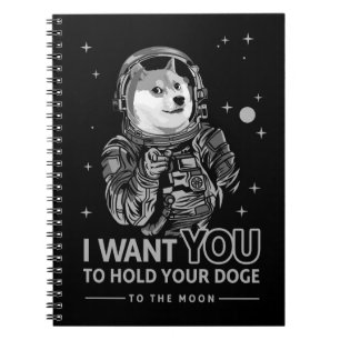 Cuaderno Doge De Dogecoin Quiero Que Vayas A La Luna Gracio