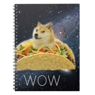 Cuaderno doge space taco meme