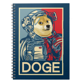 Cuaderno Dogecoin Astronaut Doge To The Moon Crypto Funny