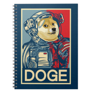 Cuaderno Dogecoin Astronaut Doge To The Moon Crypto Funny