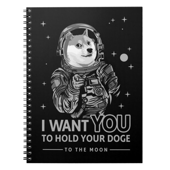 Cuaderno Dogecoin Doge Te Quiero A La Luna Crypto Gracioso (Frente)