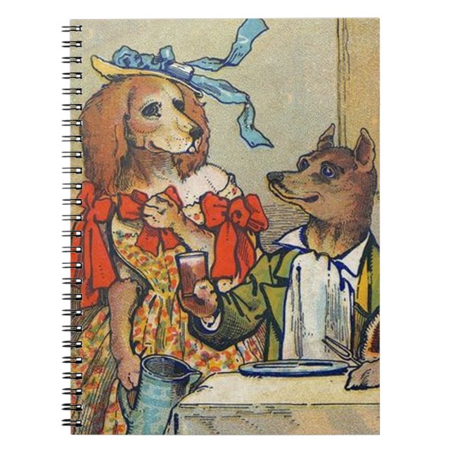 Cuaderno Doggy de la cena victoriana de perro Vestido (Frente)