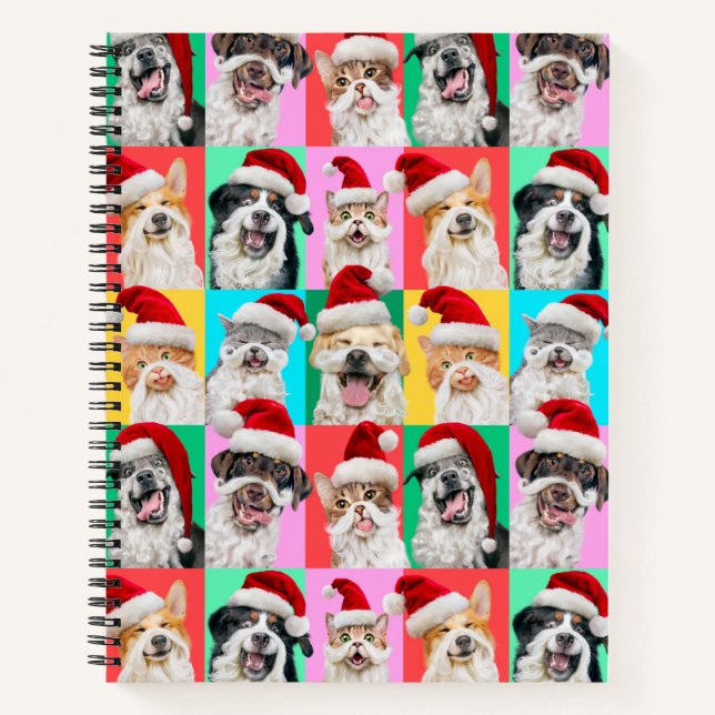 Cuaderno Dogs and Cats with Santa Beard (Anverso)