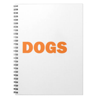Cuaderno DOGS word in yellow