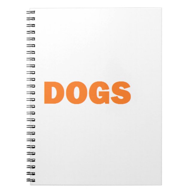 Cuaderno DOGS word in yellow (Frente)